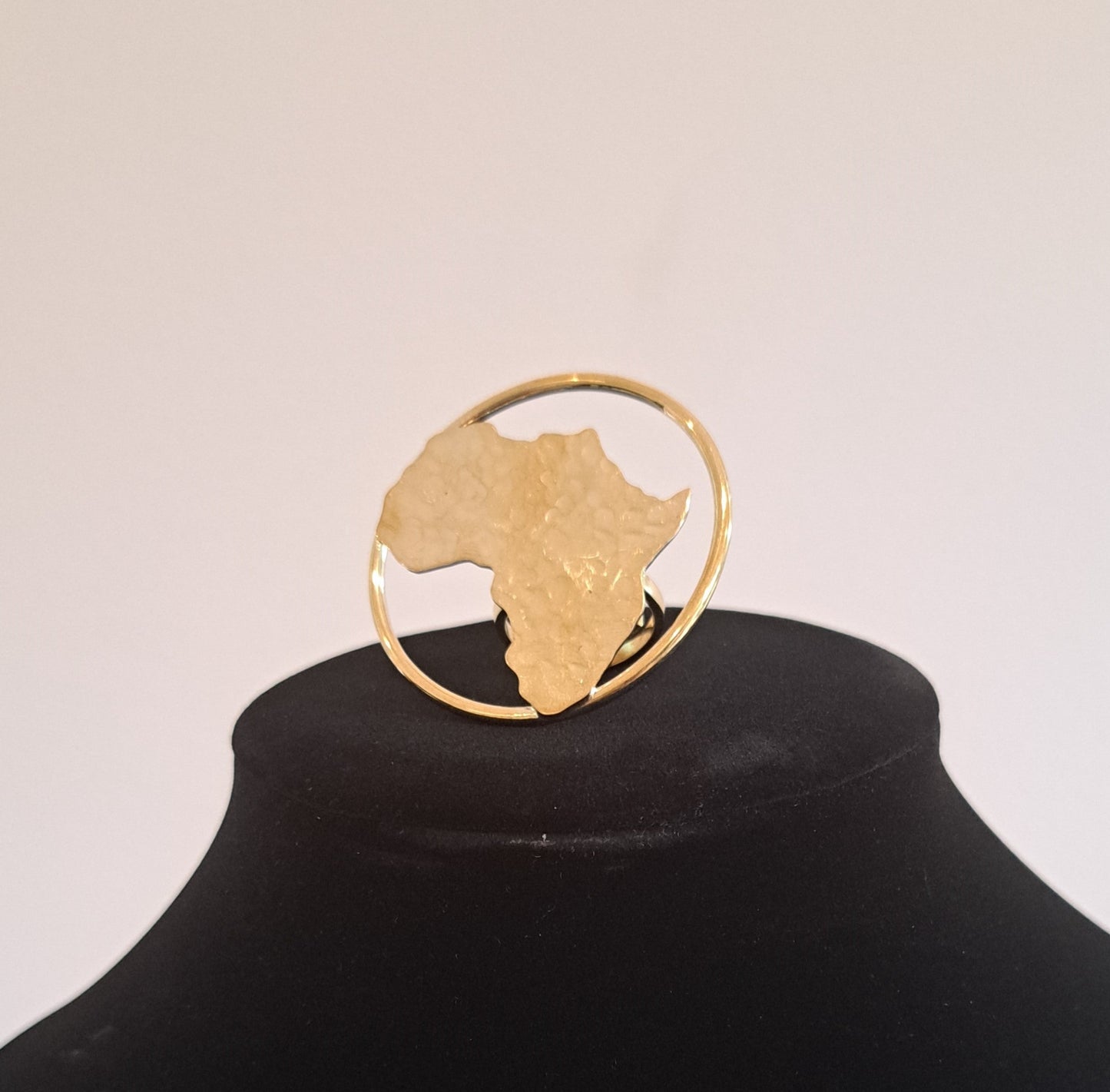 African Map Brass Ring