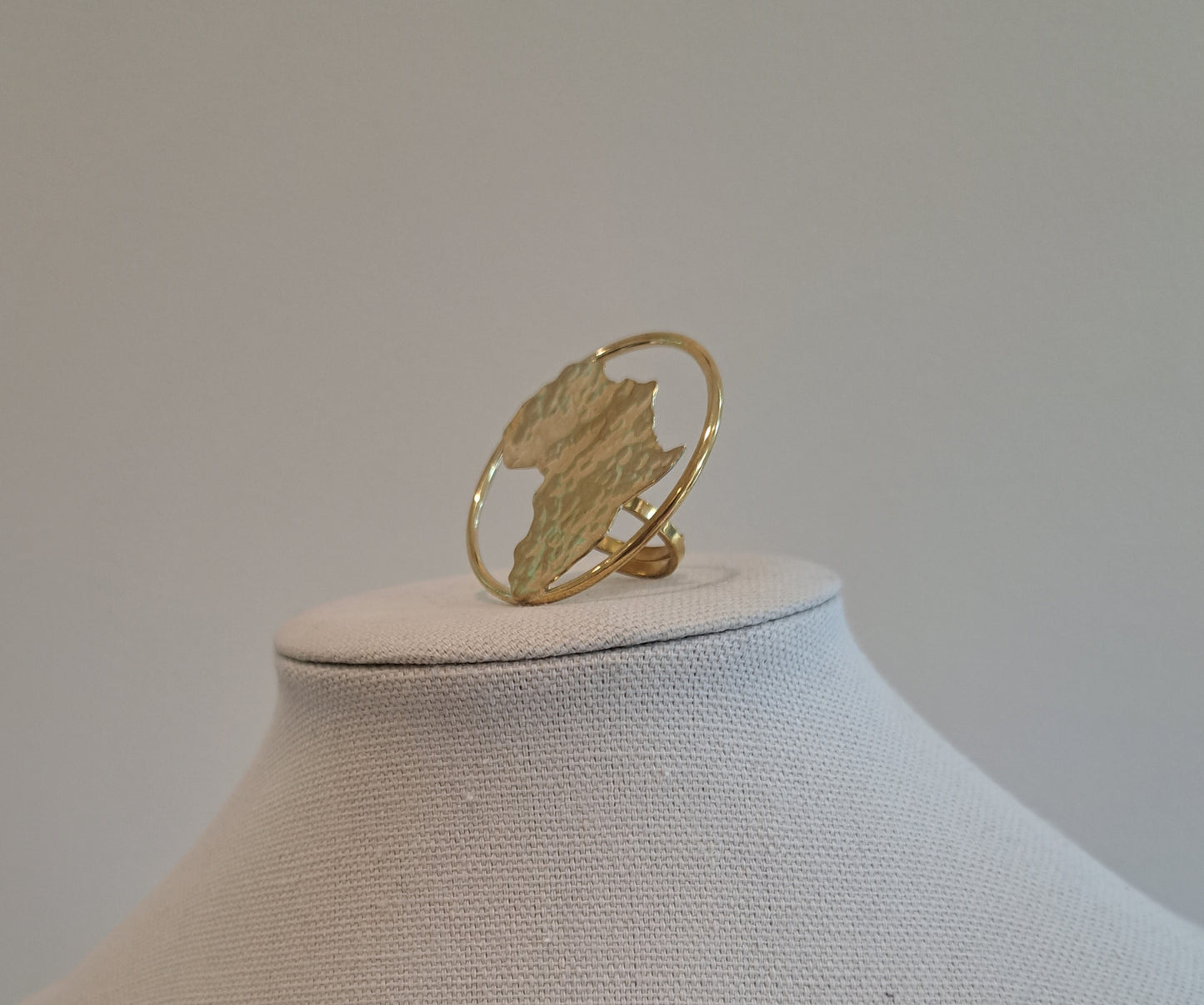 African Map Brass Ring