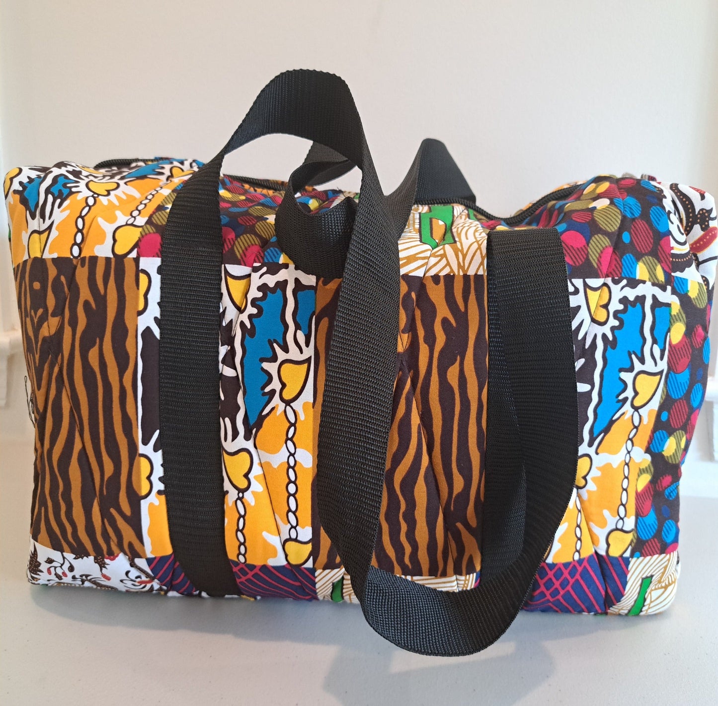 Rectangle Print Duffle Bag