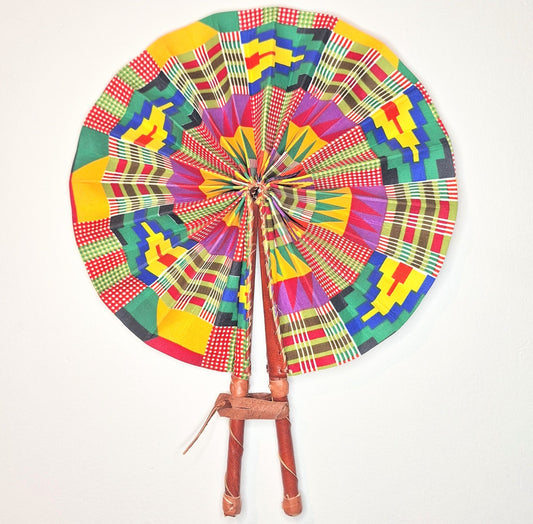 Classy Me Fan, Multi-Colored Pinwheel with Pink