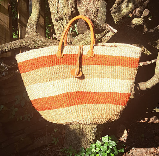 Artisanal Chic Bag Orange Stripe